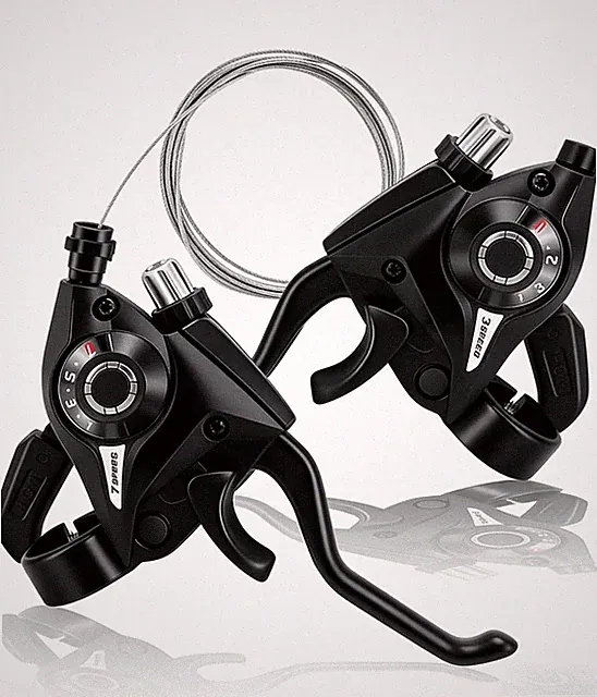 3x7 Speed Bike Shifter Brake Levers Combo, 21Speed Integrated Bicycle Gear Sh...