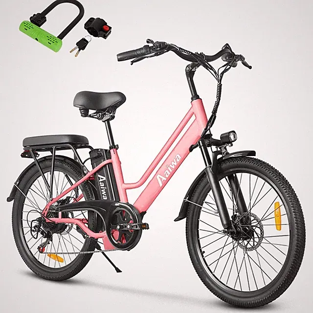 Aaiwa 24" Electric Bike for Adults 750W E-Bike 48V E-Citybike for Commuting