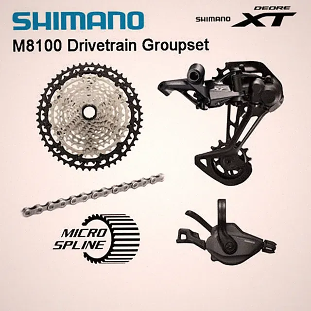 New Shimano Deore XT M8100 12 Speed Drivetrain Groupset 45/51T Cassette (OE)