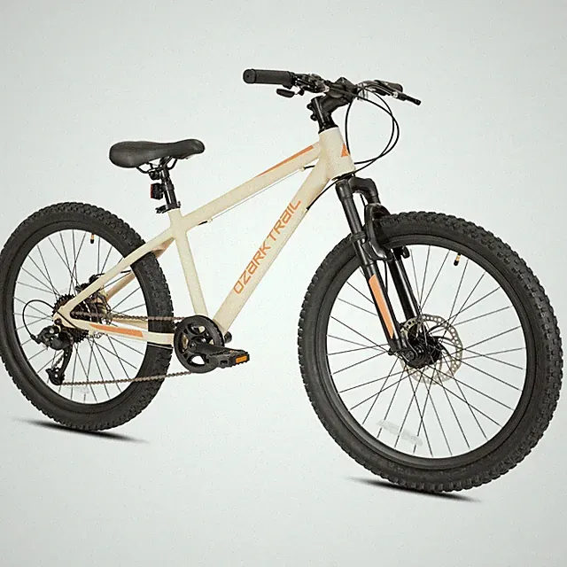 Ozark Trail 24" M.1 Vibe Mountain Bicycle, 8 Speed, Vanilla, Fits Riders 4'6"