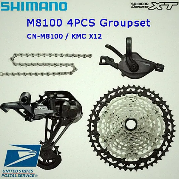 SHIMANO DEORE XT M8100 4PCS Groupset 1x12 Speed 45T / 51T MTB